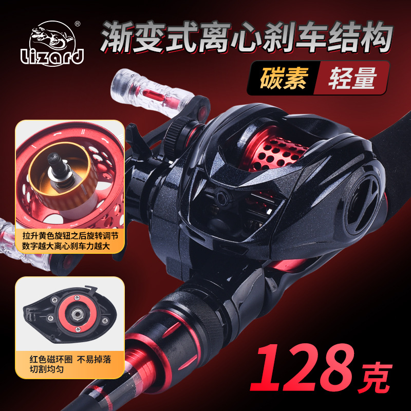Ice Fishing Line - 超軽量カーボンマイクロベイトキャスティングリール スムーズなロングキャスト ドラグアラーム付き 左右両手対応 淡水・渓流・氷上での使用に最適