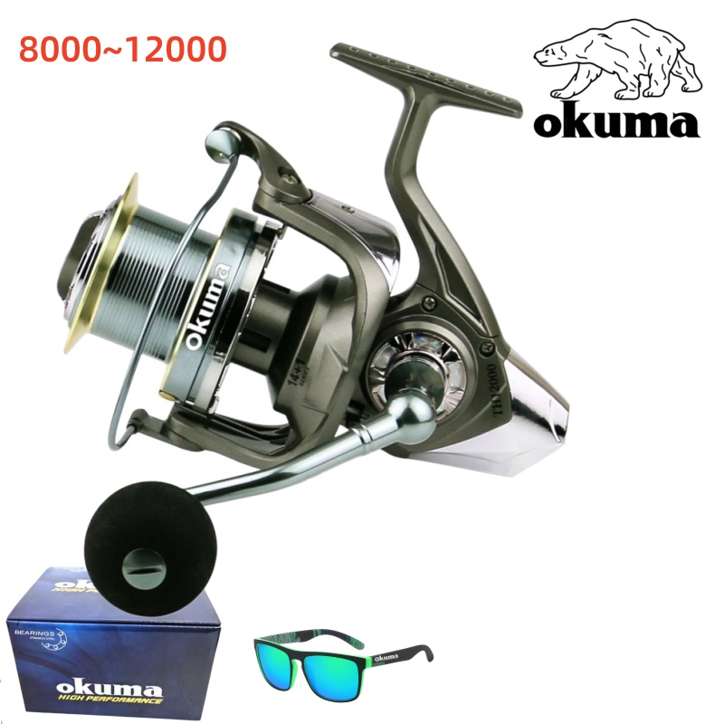 Abu Garcia Reel Max - オクマ超軽量ステンレス鋼ベアリング回転釣りリール 8000 〜 12000 25 キロ最大抵抗強力な釣りホイール