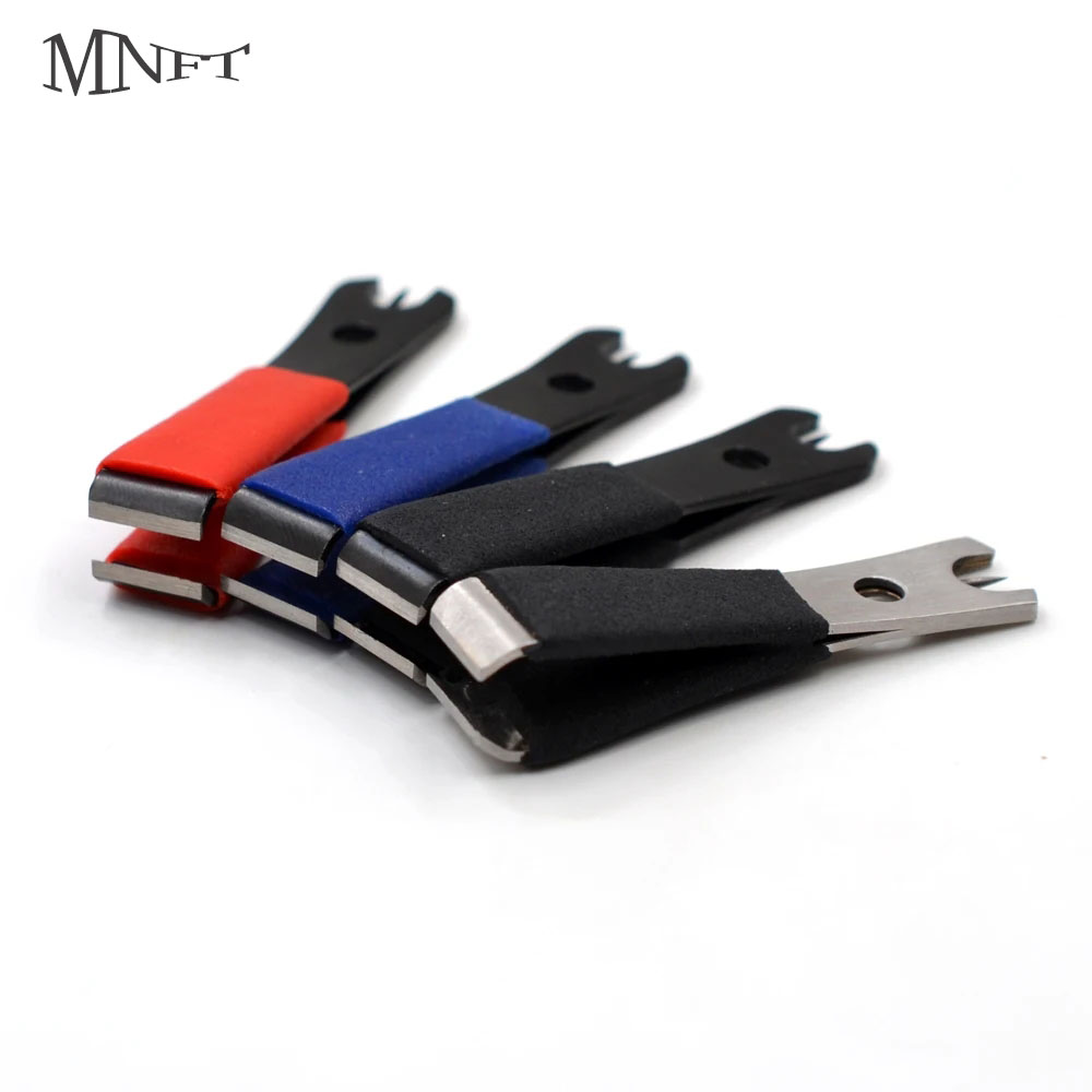 Fishing Line Cutter - MNFT 1 個フライフィッシングラインニッパーカッタークリッパーアイニードル釣りツール付き