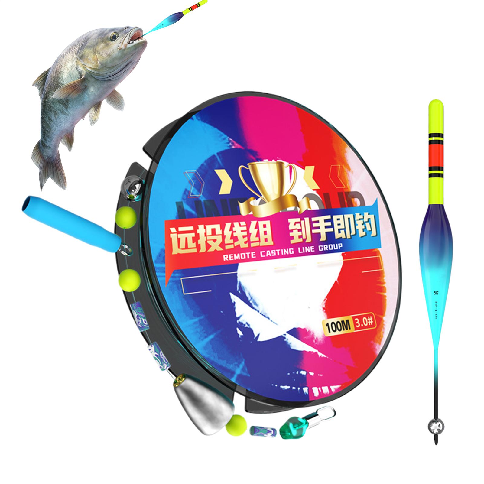 Freshwater Line - 釣り用浮き具 自動ラインリグキット 100M 高感度 バイトフラッシュフロート 昼夜兼用