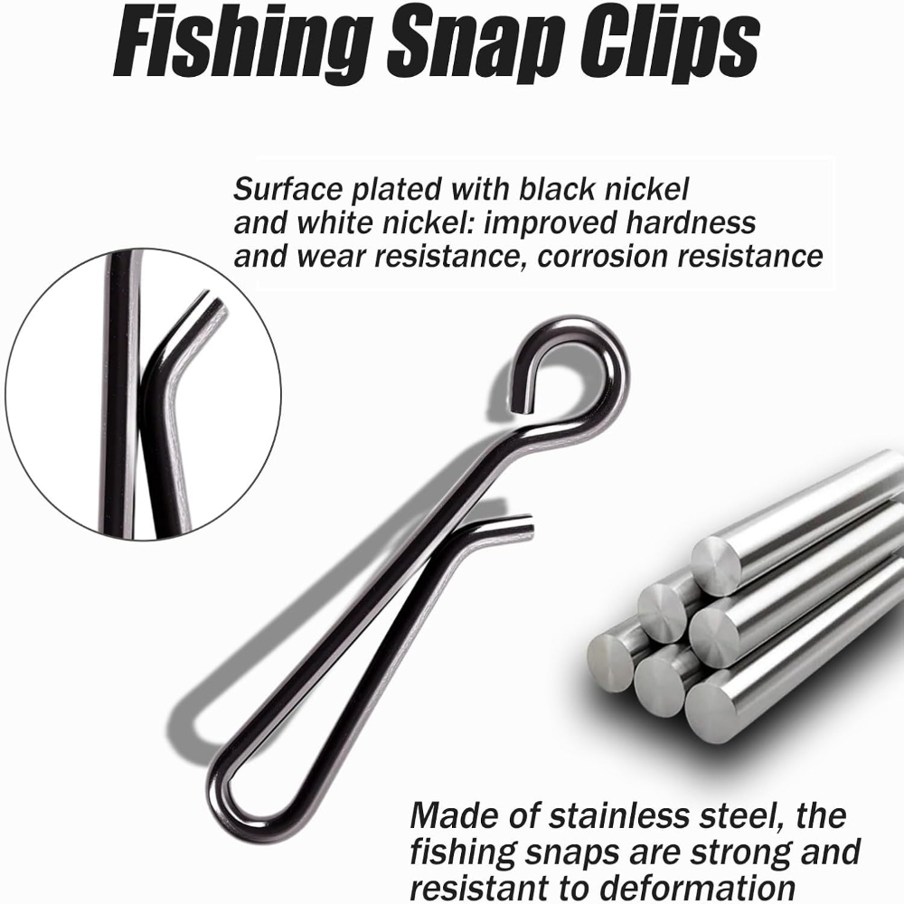 100個入り ステンレス製 釣り用スナップクリップ スピード - Freshwater Line のレビューと価格