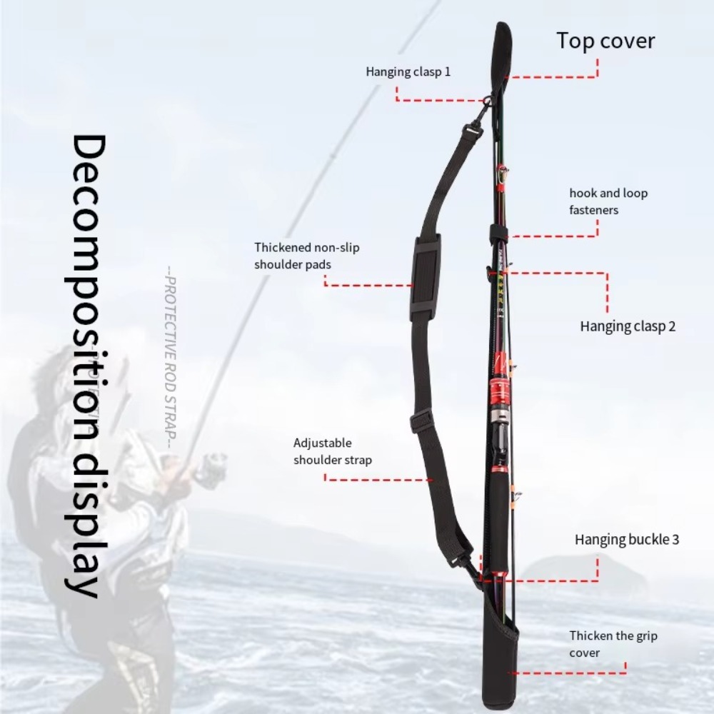 調節可能な釣り竿収納バッグ ポータブルショルダーベルトプロテ - Fishing Line Spool のレビューと価格
