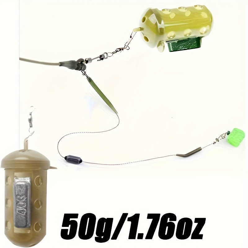 円筒形釣り餌ケージ、換気穴付き - 湿った餌と乾いた餌に対応 - Fishing Line Dispenser のレビューと価格