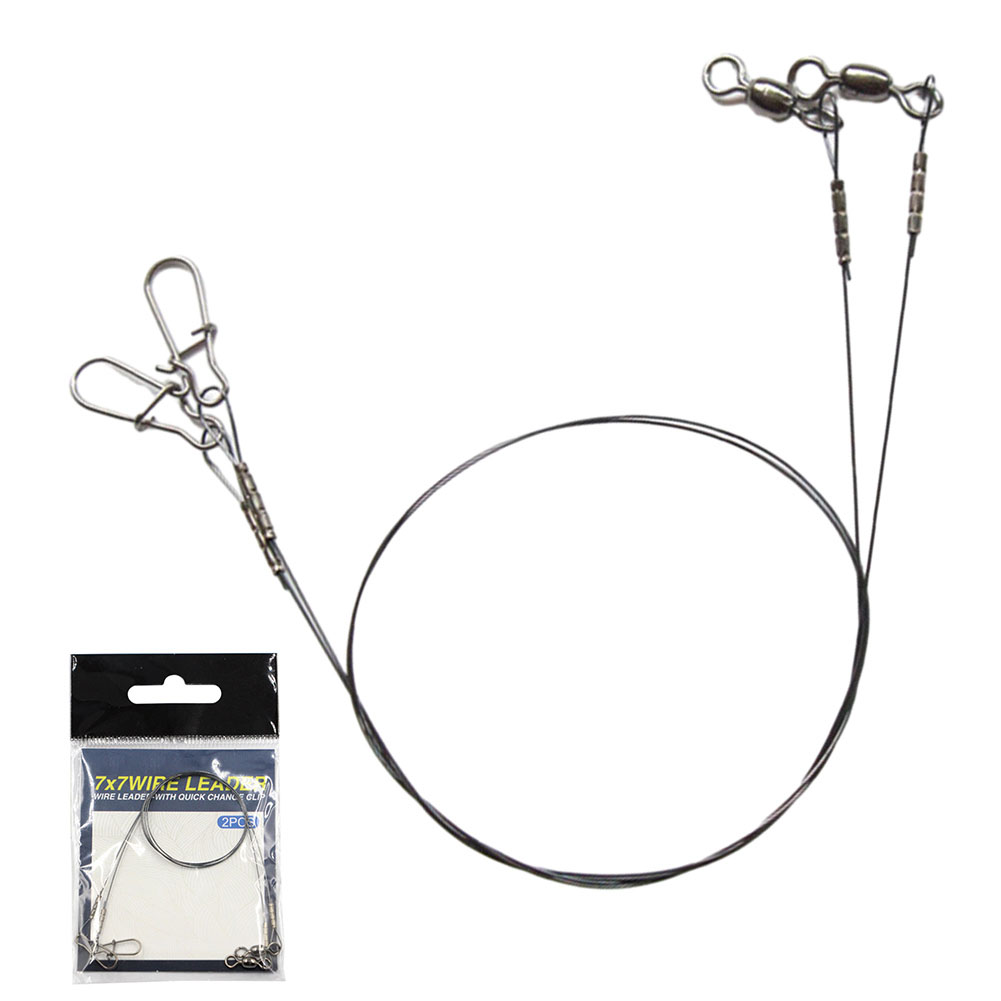 2pc 釣りチタンワイヤーリーダーラインスイベル付きデュオロ - Fishing Line Winder のレビューと価格