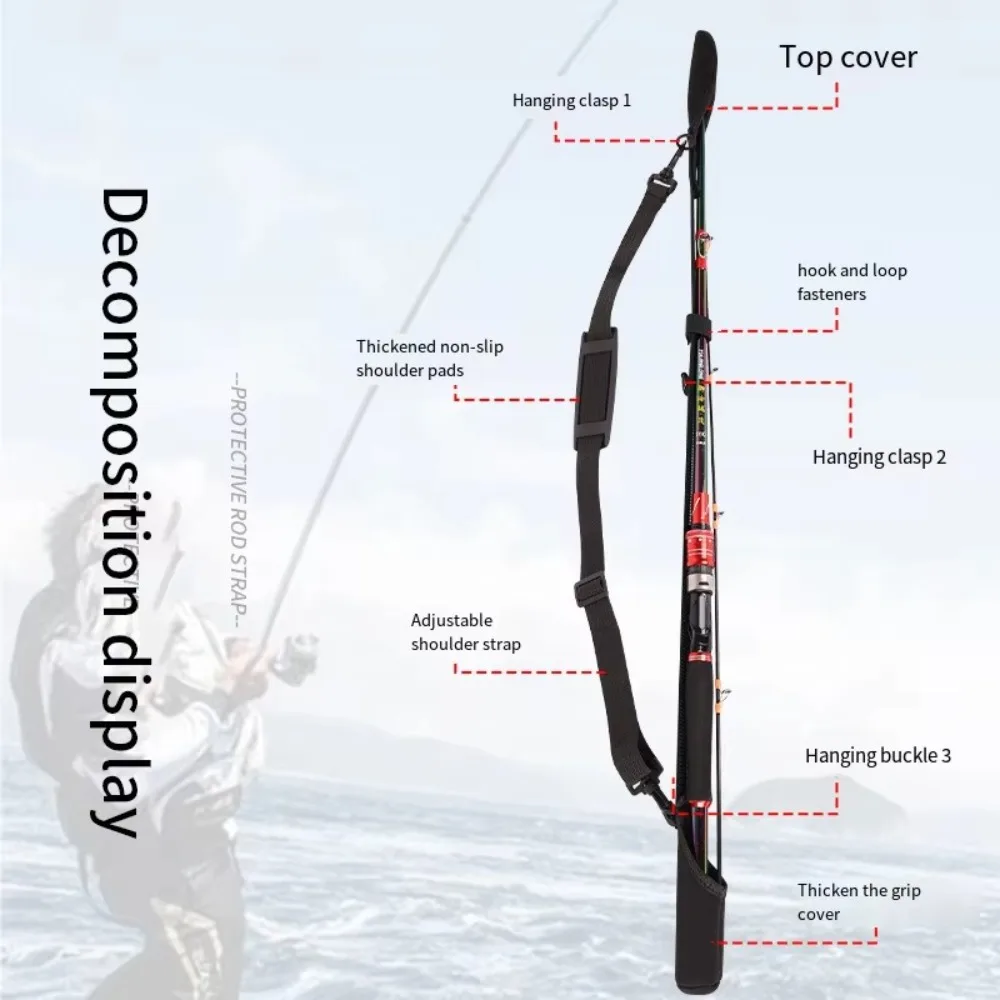 調節可能な釣竿収納バッグポータブル釣竿ショルダーベルト釣竿ベ - Fishing Line Spool のレビューと価格